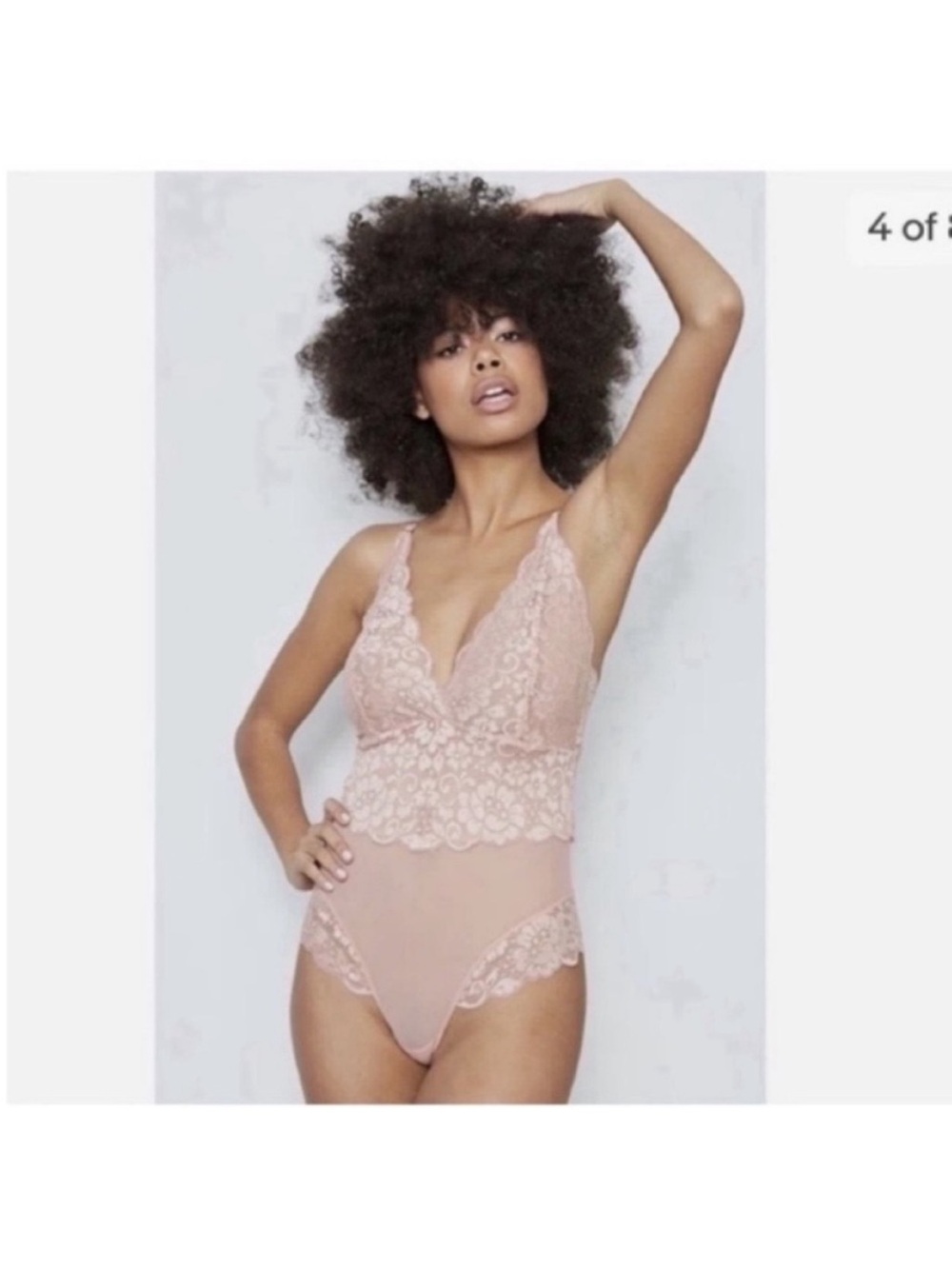 Free People HAH Smarty Pants Bodysuit Copper Rose Size S